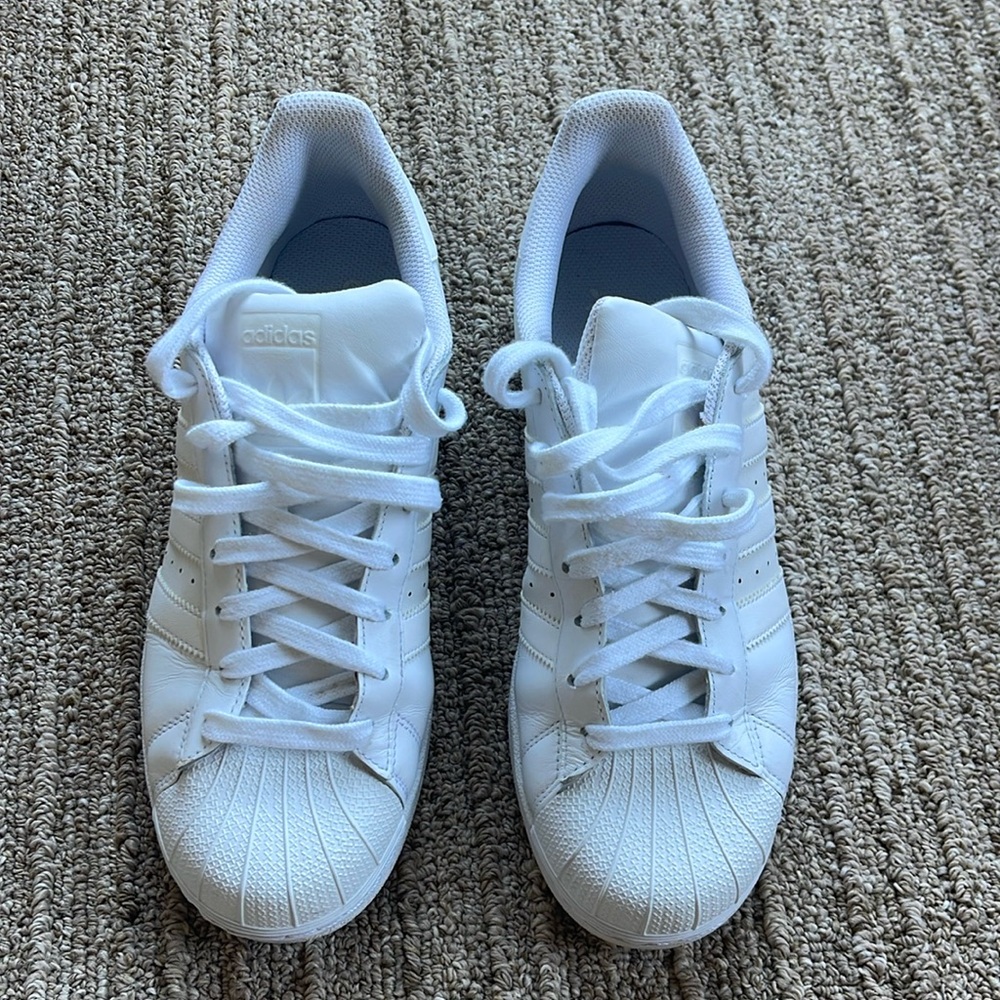 Adidas Superstar All White Sneaker Tennis Shoe